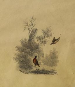 GUNTON W 1800-1800,Pheasants in a clearing,Rosebery's GB 2017-02-04