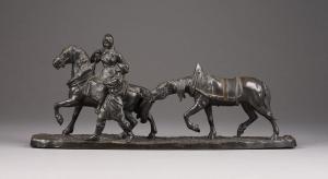 GURADZE Hans 1861-1922,Bauernpaar mit zwei Pferden,Hargesheimer Kunstauktionen DE 2022-09-07