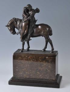 GURADZE Hans,Equestrian figural group of a medieval knight embr,Lacy Scott & Knight 2021-12-11