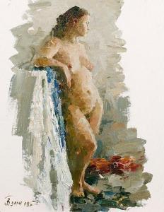 gurin vasili i 1939,Standing female nude,2008,Bonhams GB 2010-01-26