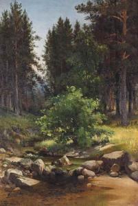 GURKIN Grigoriy Ivanovid 1870-1937,A forest stream,Christie's GB 2015-11-17