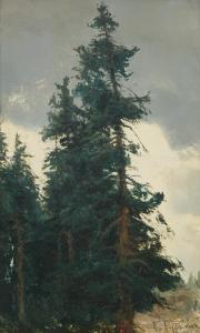 GURKIN Grigoriy Ivanovid 1870-1937,Pine Tree in Russian Forest,Shapiro Auctions US 2022-10-15