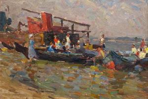 GURVICH Iosif Naumovich 1907-1989,Fishing Boats,1956,Rosebery's GB 2017-07-22