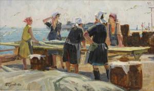GUSEV Yuri 1928-2012,Women with the Catch of the Day,1961,Sworders GB 2020-10-20