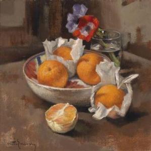 GUSSONI Vittorio 1893-1968,Still Life with Oranges and Mimosa,Palais Dorotheum AT 2012-03-13