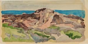 GUSSOW Alan 1931-1997,Along the Coast of Lobster Cove,1963,Ripley Auctions US 2024-02-10