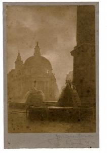 GUSTAVO BONAVENTURA 1882-1966,Piazza del Popolo Rome,1912,Binoche et Giquello FR 2012-12-14