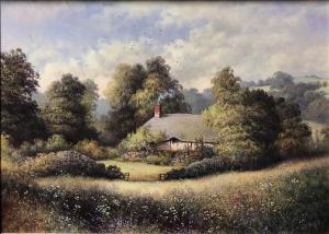 GUSTIN Paul Morgan 1886,Country Cottage,Gilding's GB 2019-10-15