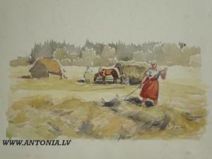 GUSTINS zigurds 1919-1950,Haymaking,Antonija LV 2010-09-25