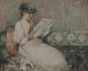 GUTHRIE James 1859-1930,The Morning Paper,1890,Christie's GB 2023-07-13