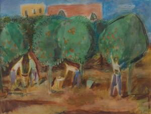 GUTMAN Nahum 1898-1978,ORCHARD IN JAFFA,1960,Sotheby's GB 2016-12-15