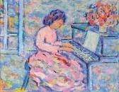 GUTMANN Bernhard 1869-1936,La petite fille au piano,Aguttes FR 2009-03-06