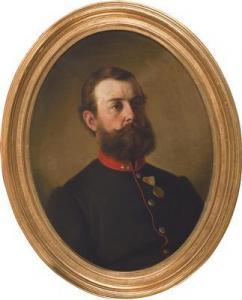 GUTSCH Carl 1800-1800,Portrait eines bärtigen Mannes in Uniform,Palais Dorotheum AT 2017-06-08