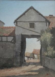 GUY Cyril Graham 1900-1900,AN ANCIENT DOORWAY, LEOMINSTER Signed,Lawrences GB 2008-10-17