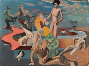 GUY James Meikle 1908-1983,Untitled Surrealist Scene,William Doyle US 2023-11-15