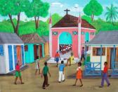 GUY Joachim 1955,Native figures heading to chapel in a Haitian v,Bellmans Fine Art Auctioneers 2018-06-19