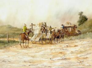 GUY John 1944-2000,The Mail Cart,Elder Fine Art AU 2021-04-18