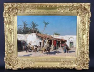 GUY Louis Jean Bapt 1824-1888,Scène animée en Afrique du Nord,1881,Auxerre Enchères FR 2024-04-07