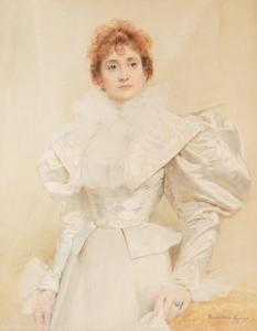 GUYON Maximilienne Goepp 1868-1903,Portrait d'élégante,Ruellan FR 2021-07-24