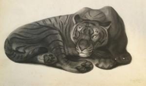 GUYOT Georges Lucien 1885-1973,Tigre couché,Millon & Associés FR 2015-02-10