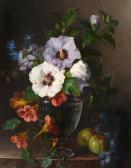 GUYOT JULIE,Nasturtium in a glass vase with grapes and greenga,1806,Dreweatts GB 2015-11-25