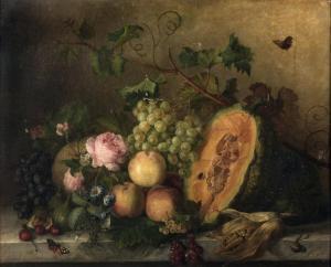 GUYOT JULIE,Raisins, fleurs et épis de maïs,1868,Baron Ribeyre & Associés FR 2012-04-11