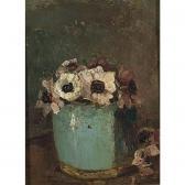GUYOT Louise 1841-1845,STILL LIFE WITH BLUE VASE AND ANEMONES; TOGETHER W,Sotheby's GB 2005-03-22