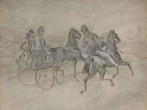 GUYS Constantin 1802-1892,Carriage and riders,Christie's GB 2014-10-21