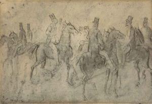 GUYS Constantin 1802-1892,Elegant figures on horseback,Christie's GB 2014-10-21