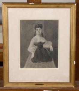 GUYS Constantin 1802-1892,Jeune femme debout, accoudée,Etienne de Baecque FR 2024-03-29