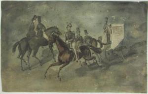 GUYS Constantin 1802-1892,Militaire, cavaliers et milord,Geoffroy-Bequet FR 2017-07-15