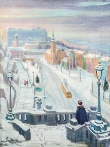 GUZSIK Odön 1902-1954,Buda Detail in the Winter,Nagyhazi galeria HU 2016-05-31