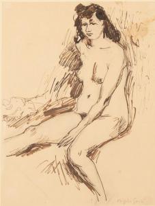 GUZZI Virgilio 1902-1978,Nudo di donna seduta,Casa d'Aste Arcadia IT 2024-01-23