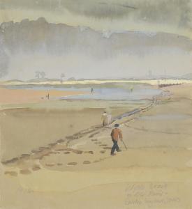 GWYNNE JONES Emily 1948,Wells Beach in the Rain,1975,Rosebery's GB 2024-04-18