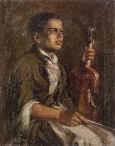 GYÖKUSSY Lajos 1800-1900,Le violoniste,Mercier & Cie FR 2011-06-25