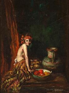 GYBERSON Indiana 1879-1928,Woman with bowl of fruit,Bonhams GB 2010-05-26