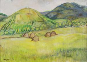 GYENES Gitta 1888-1960,Haystack at Nagybánya,Pinter HU 2023-02-01