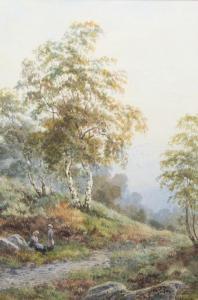 GYNGELL Albert E 1874-1911,Figures resting in wooded landscape,Hansons GB 2022-06-30
