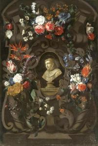 GYSAERTS Wouter 1649,A garland of flowers surrounding the bust of Franc,Bonhams GB 2015-10-28