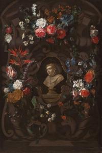 GYSAERTS Wouter 1649,Blumenbildnis mit der Büste des B. Franciscus,Hargesheimer Kunstauktionen 2011-02-12