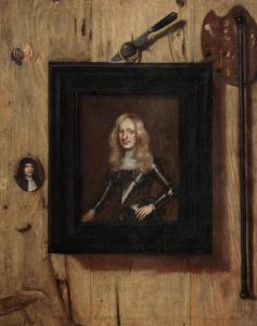 GYSBRECHTS Cornelis Norbertus,A trompe l'oeil with a portrait of a gentleman in ,Bonhams 2021-07-07