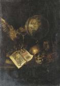 GYSBRECHTS Gisbert,A vanitas still life with an owl, globe, crucifix,,Christie's GB 2003-09-30