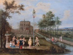 GYSELS Pieter 1621-1690,An elegant company making music and dancing around,Venduehuis NL 2023-05-24