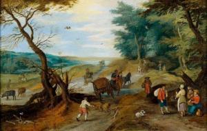 GYSELS Pieter 1621-1690,paysage aux promeneurs,Mercier & Cie FR 2007-06-17