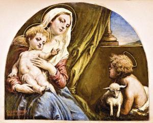 Gyula Cs. Leon,Mária a gyermek Jézussal és Keresztelő Szent János,1921,Nagyhazi galeria 2008-12-09