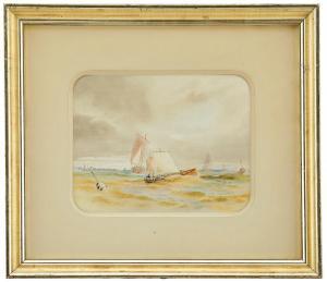 HÄGG Jakob 1839-1931,Fartyg till havs,1870,Uppsala Auction SE 2021-08-17