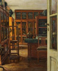 HÄNISCH Alois 1866-1937,Landkartenzimmer der erzherzoglichen Kunstsamml,1916,im Kinsky Auktionshaus 2018-02-20