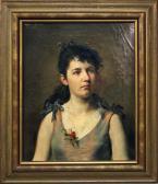 HÄNSSLER Ernst 1848-1913,Portrait einer jungen Frau,Reiner Dannenberg DE 2017-12-01