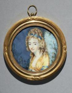 HÉNARD Charles 1757-1812,Portrait d'Eugénie de REVEL portant une écharpe j,1795,Binoche et Giquello 2021-12-14