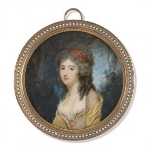 HÉNARD Charles 1757-1812,Portrait de jeune femme dans un pa,Artcurial | Briest - Poulain - F. Tajan 2024-03-21
